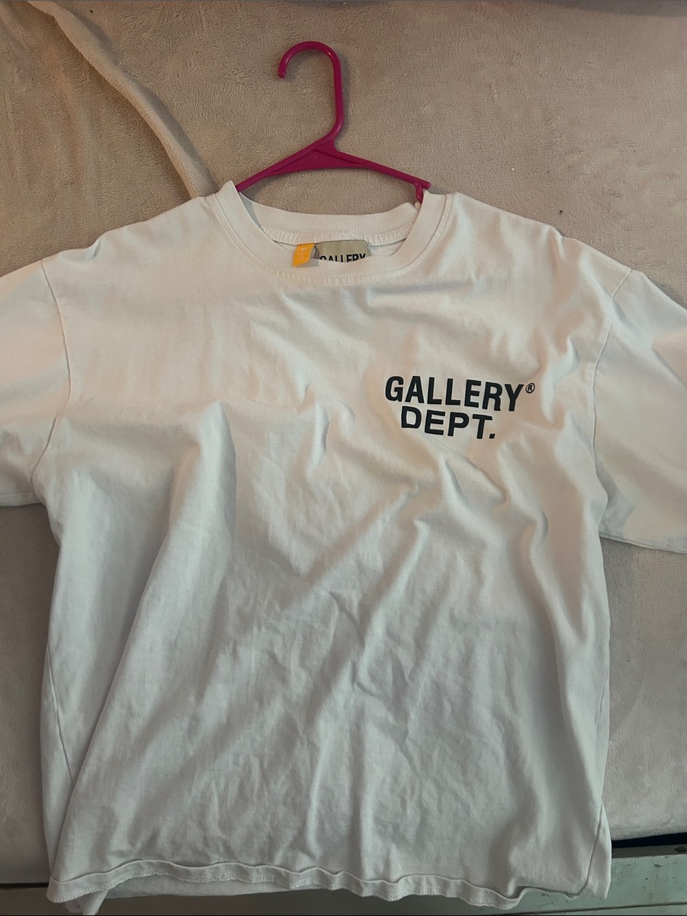 Gallery Dept. White T‑Shirt with Black Chest Logo